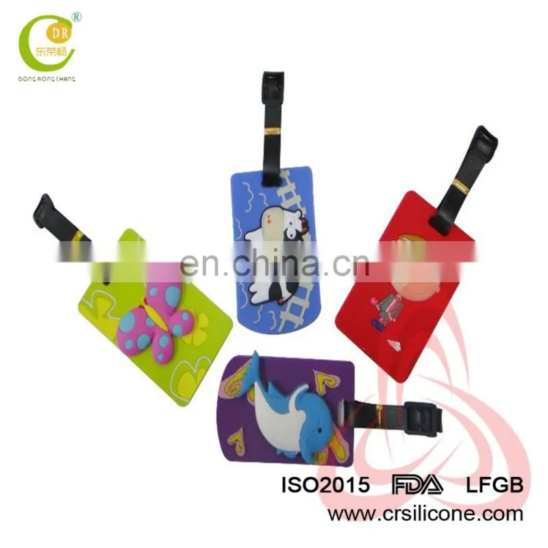 Direct Sale Custom Personalised Eco-Friendly Pvc Luggage Name Tags From Factory