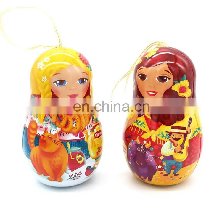 High Quality nesting tin doll / gift tin for packaging