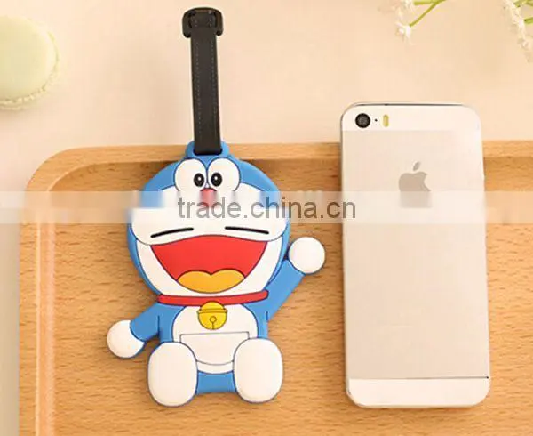 Cute color figure silicone luggage tag