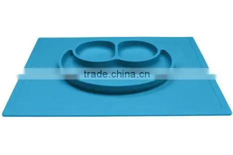 2016 China Wholesale Silicone Dish Mat Food Mat Rubber Feeding Mat For Baby