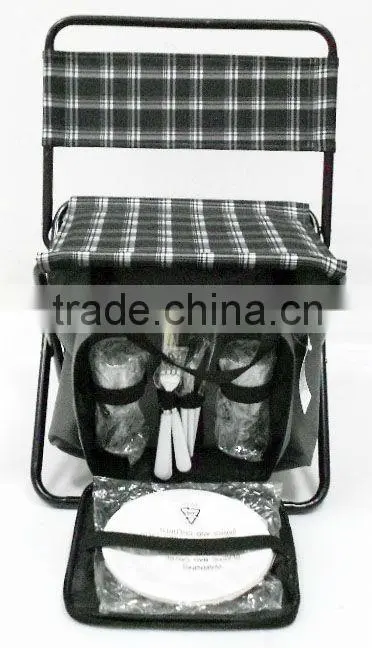 folding fishing cooler chair with shoulder strap