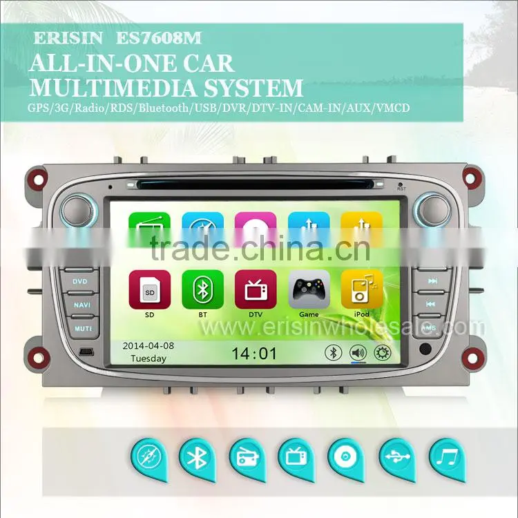 Erisin ES7608M 2 Din 7 inch Car Stereo System GPS for Mondeo Galaxy