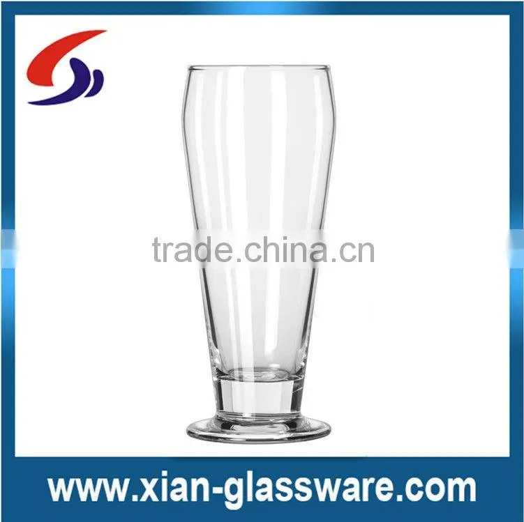 Promotional wholesale high quality handmade clear beer glass cup/transparent beer stein