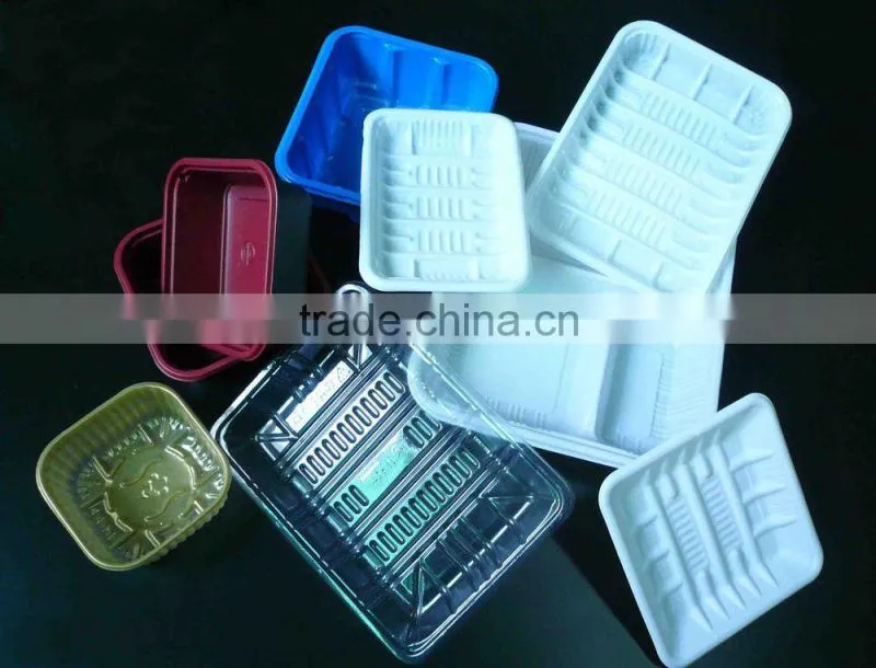 Plastic Cake Food Fruit Container Forming Machine HAS Video PET Disposable Thermoforming Machine Fast Food Box CE,ISO9001 3500kg