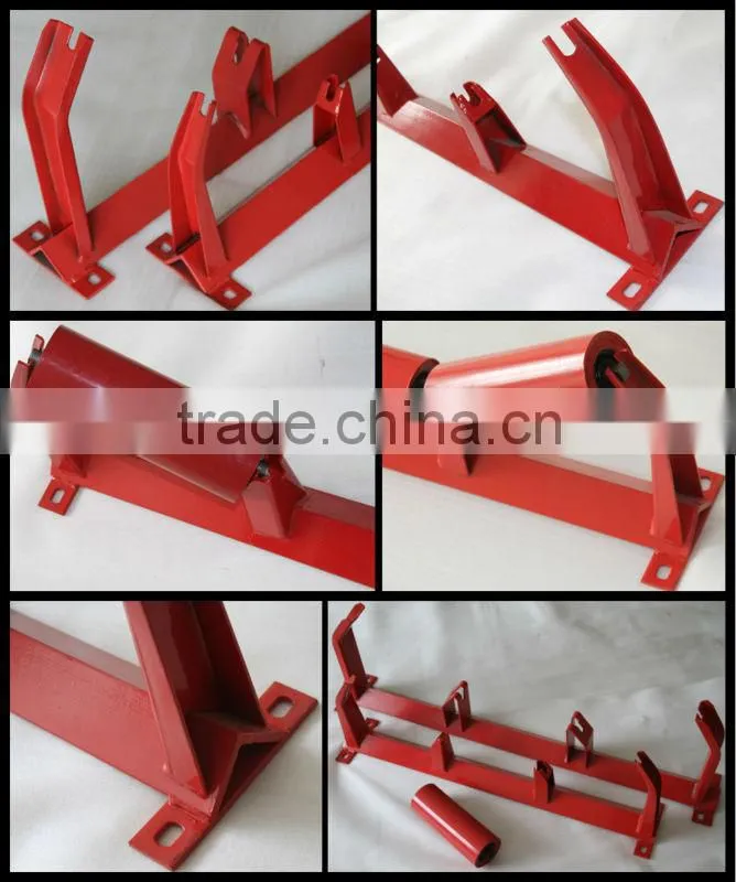 self aligning conveyor roller frame for cement screw conveyor
