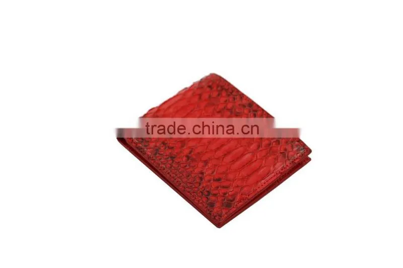 Custom Logo High Quality Genuine Real Python Snake Skin Leather Travel Card Holder Wallet