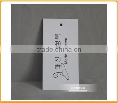 black LOGO custom clothes price tags card stock paper luggage tag fashion tag line