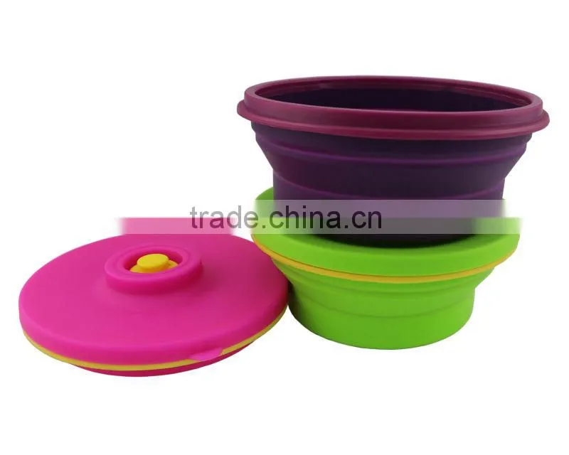 New Arrival Clear Silicone Collapsible Food Containers