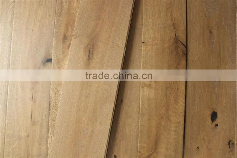 Oiled coating Oak Engineered Flooring/Raised Knots Oak Engineered Flooring/Smoked Oak Wood Flooring