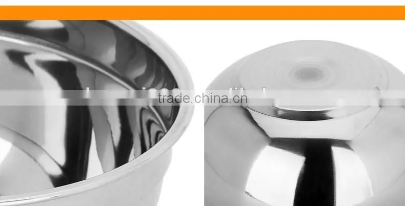 Mirror polishing stainless steel soup basin mixing salad bowls set