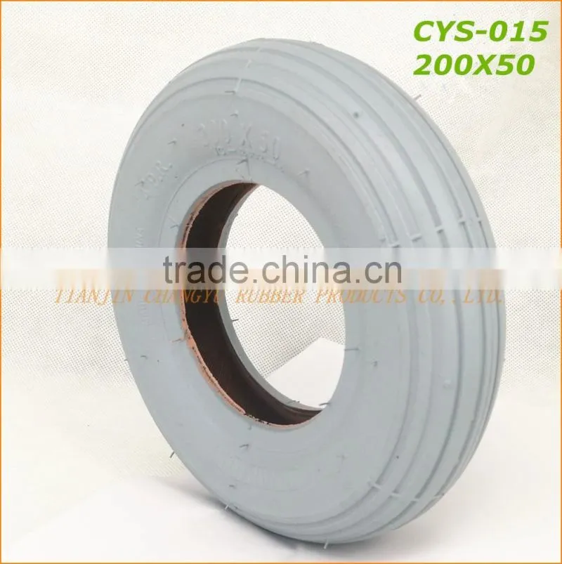 High Performance Professional rubber wheelchair tire 200X50 with prompt delivery