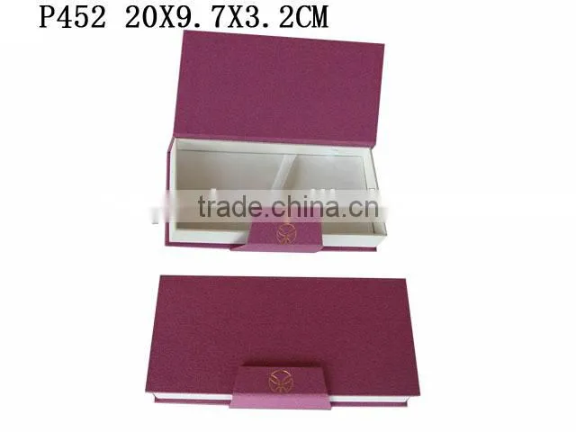 2016 Elegant Custom Earring Box Paper with Flannel Insert P447