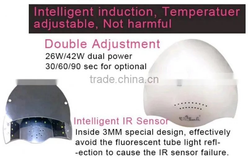 New CCFL 42W portable gel UV LED nail lamp for hands and feet
