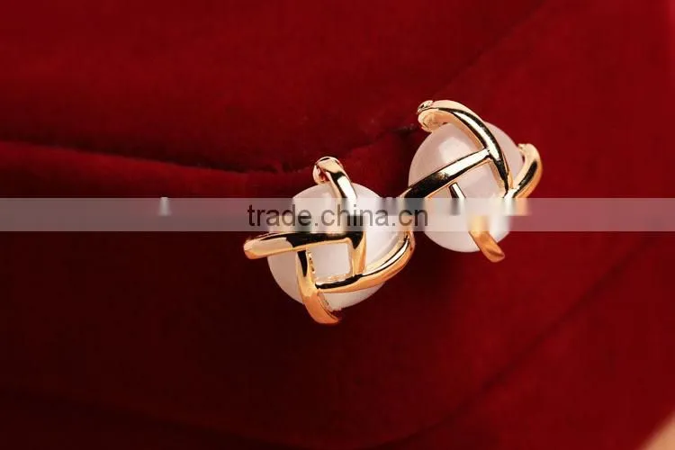 2014 wholesale rhinestone women fashion earring alloy open style earrings unique earrings