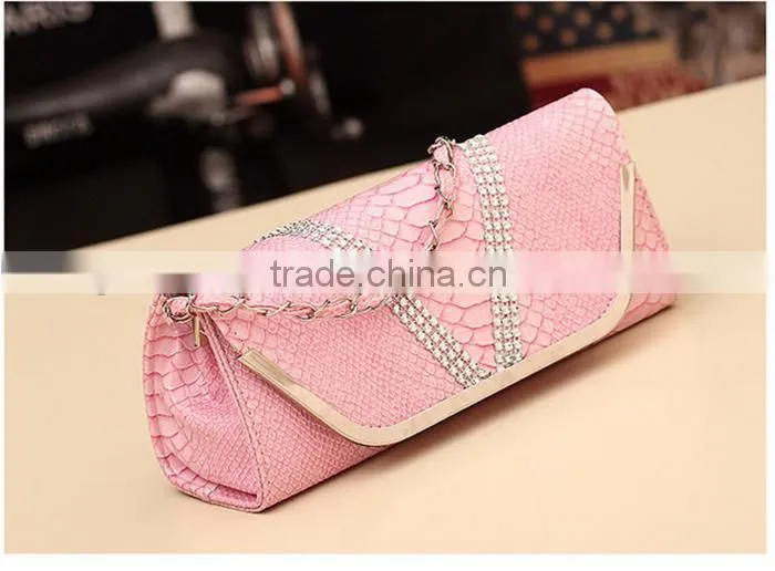 European america fashion evening bag for girl with crystal stone