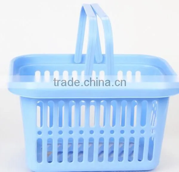 Easy handle Supermarket Plastic Shopping Basket