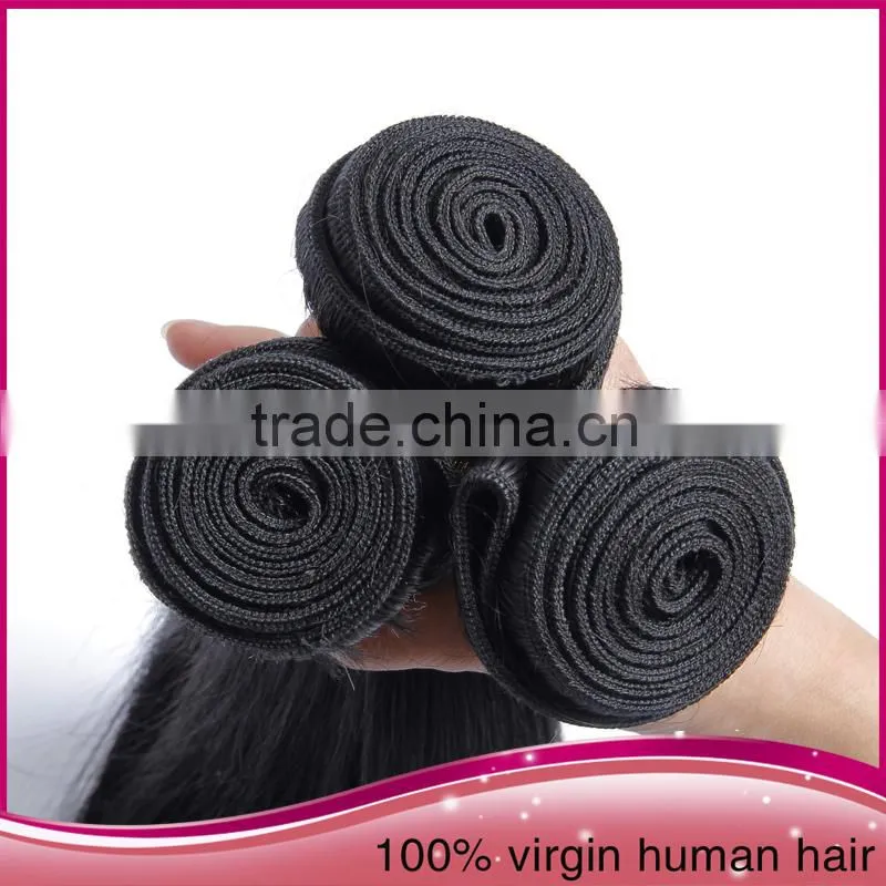 Alibaba 2015 Wholesale Virgin Brazilian Remy Hair Stright Hair Weave