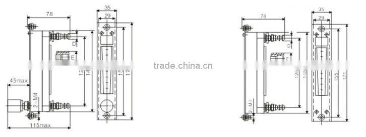 DK80 Glass tube air/ water rotameter/ flow meter