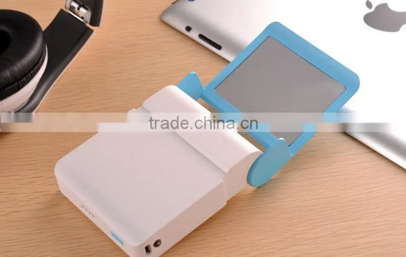 fashion mirror power bank review with mobile stand for TV watching xh-401
