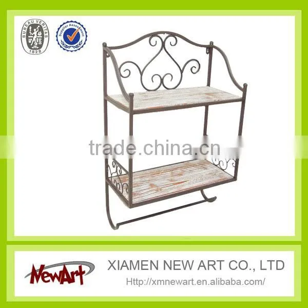 Wholesale antique wood wall plate rack wall flower pots rack wood wall plate rack