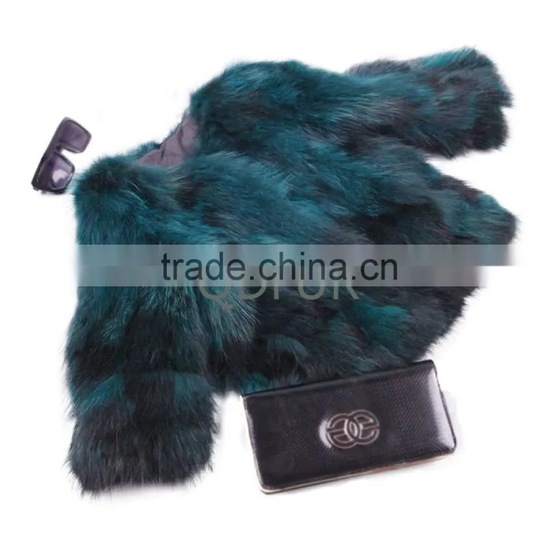 QD30982 Winter Real Raccoon Fur Jacket Overcoat Short Design Genuine Raccoon Fur Jacket Warmer Clothes 2016