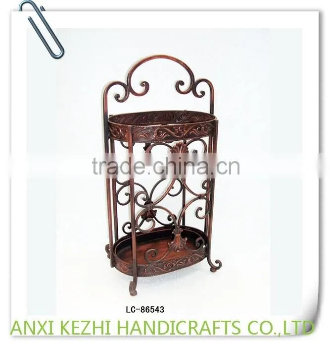 LC-86543 Antique Metal Home Indoor Copper Red Wet umbrella Holder/Stand