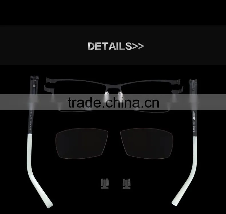 AMISS Modern Elastic Thin Stainless Steel Glasses Anti Blue Light