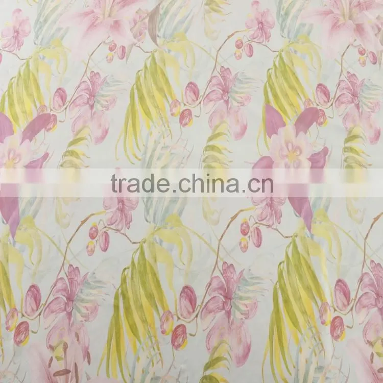 digital printed poplin cotton fabric woven textile for garments clothes