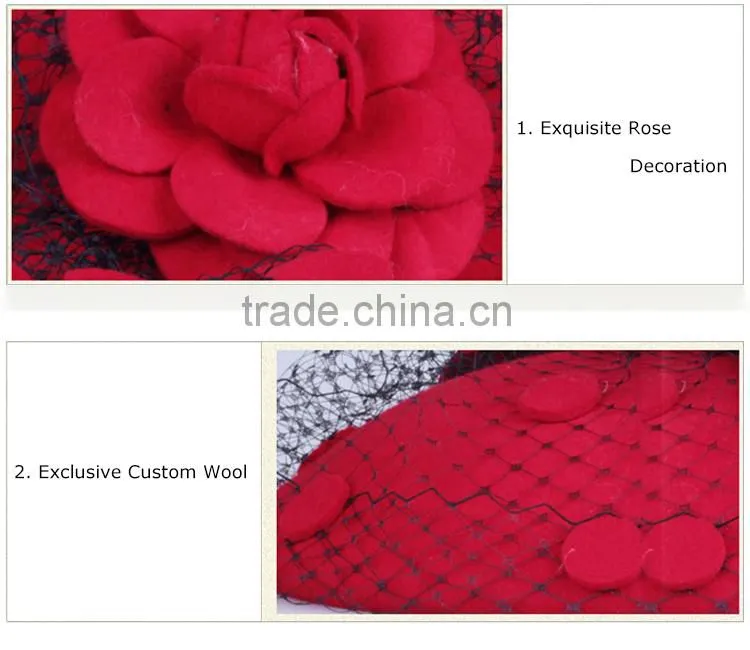 Wool Fascinator Party Hat Women Wholesale Lady Wedding Hat