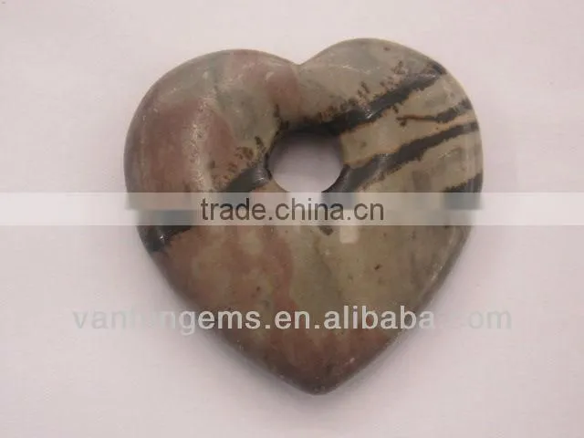 Wholesale 35*6mm Green Aventurine heart shape pendant