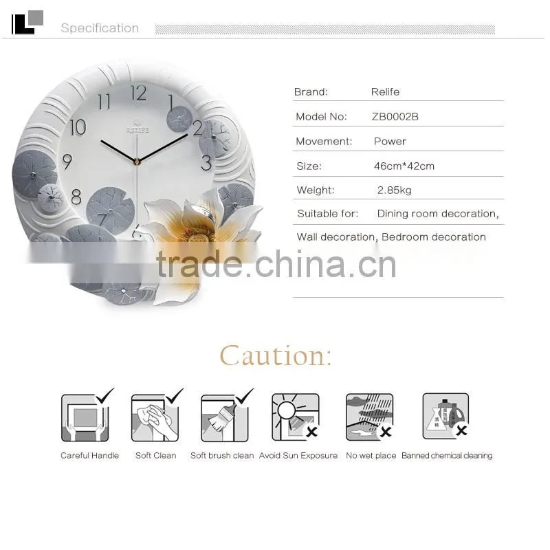 Creative Newest house decoration Removable plastic wall clock/