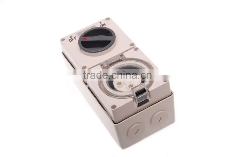 Three Phase 4 Round Pin Combo Switch & Socket 50A (Resistive Orange)