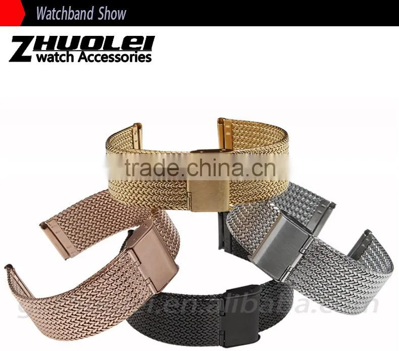 Milanese Classic Buckle Stainless Steel Watchband 16mm 18mm 20mm 22mm 24mm