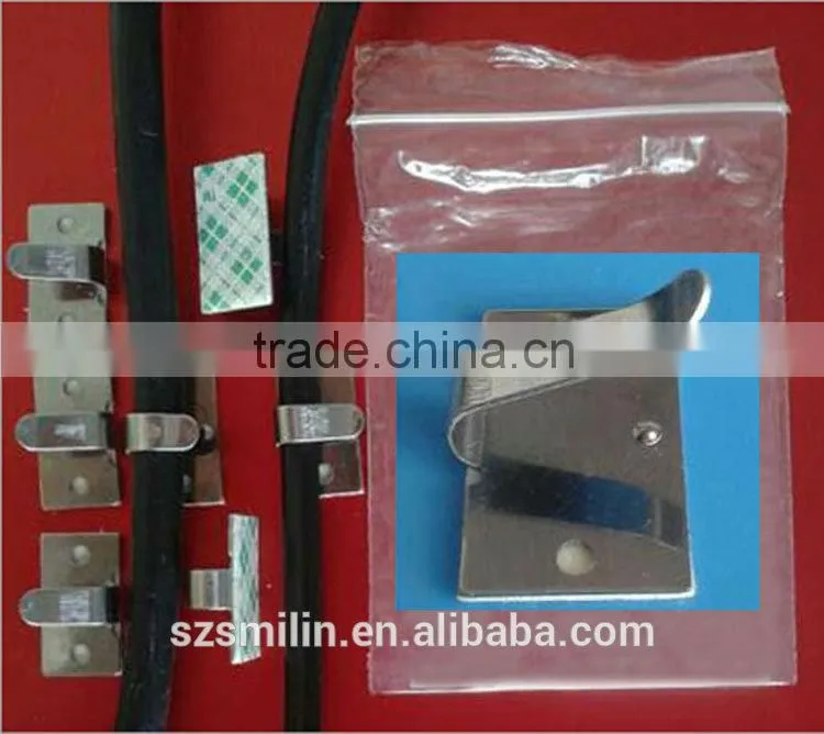 Best popular 3M adhesive Car Charger Metal Cable Clip for wire line in diameter 2-7mm or 5-12mm