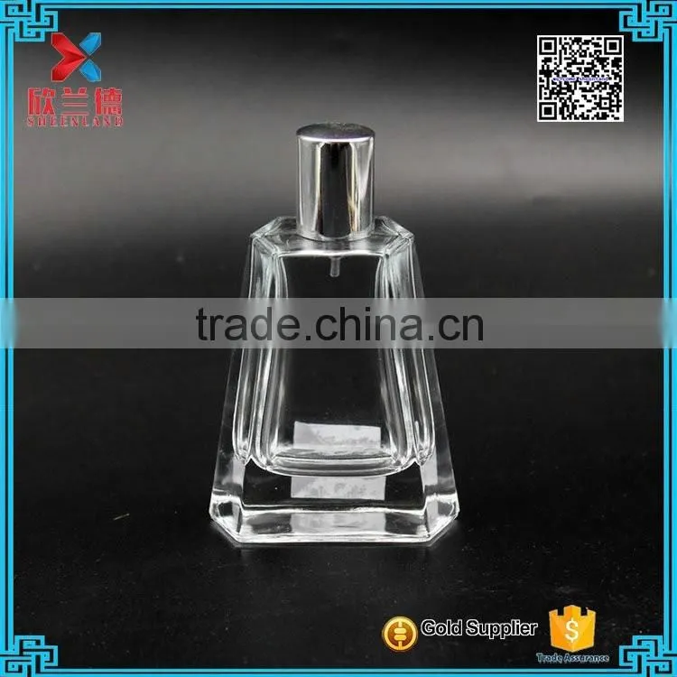 80ml triangle glass perfume bottle with pump spray