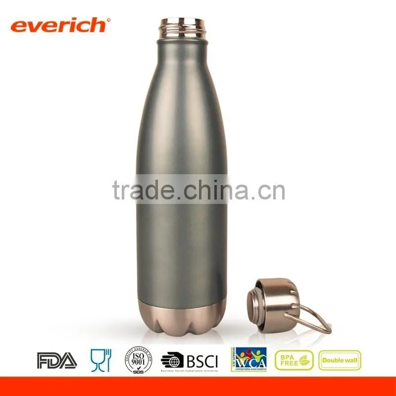 Colorful Spray Paint Double Wall Stainless Steel 27oz Cola Shaped Water Bottle With Portable Lid