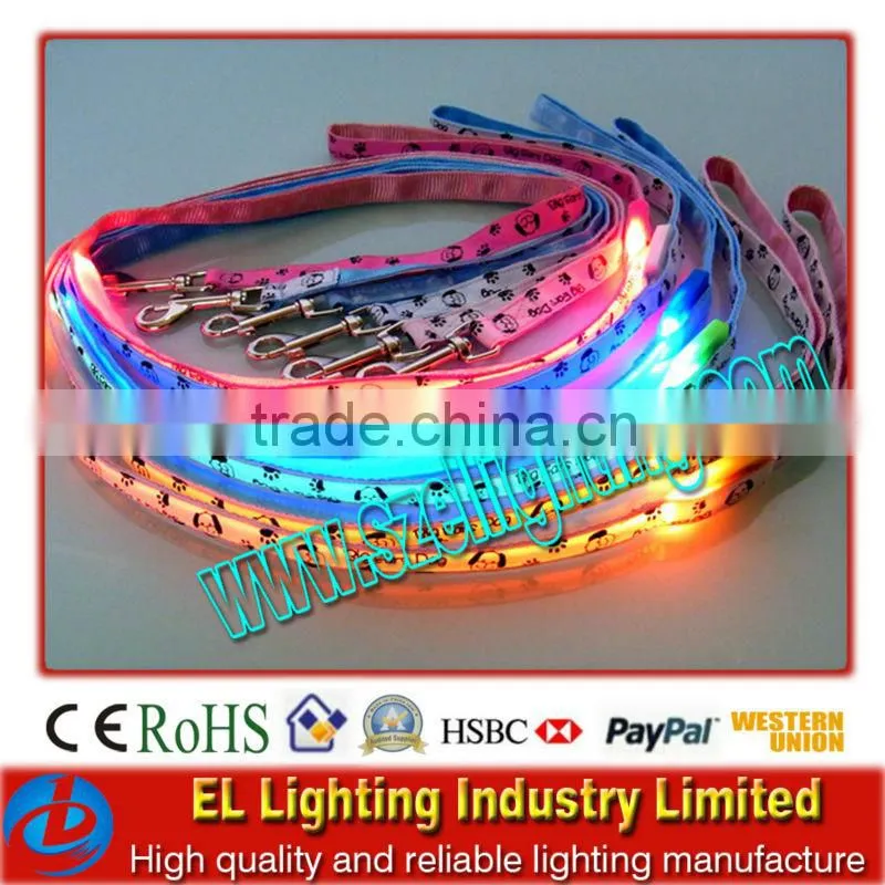 led flashing dog leash,high brightness pet leash,hot selling pet leash
