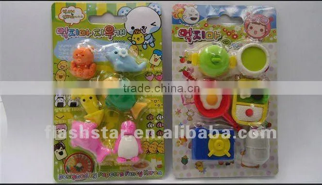 cute customized shape erasers