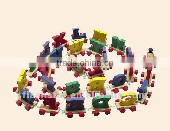 2014 wooden alphabet train for kids