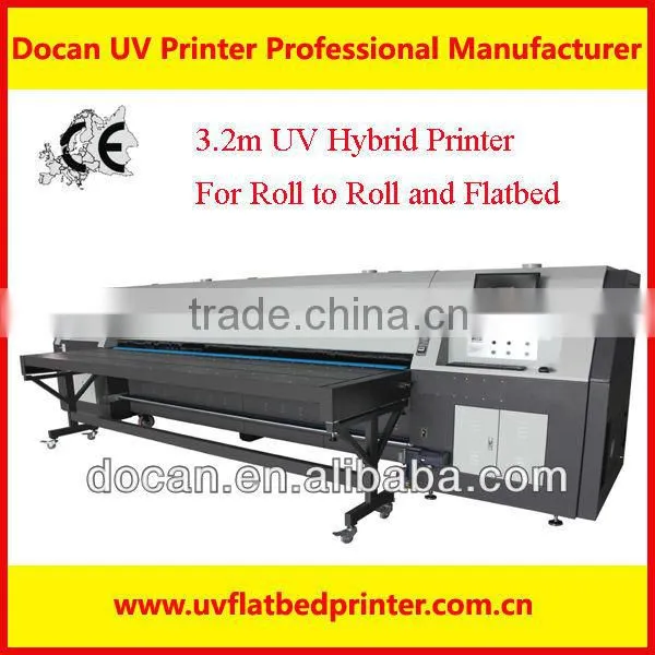 3.2m outdoor large format uv printer for roll to roll printing and flatbed printing