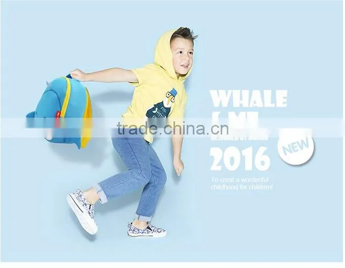 Cartoon Whale backpack Boys Girls Baby travel Bag kids backpack promotion