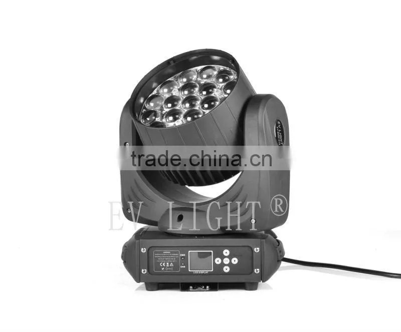 19pcs*15W quad RGBW zoom beam wash moving head led stage light