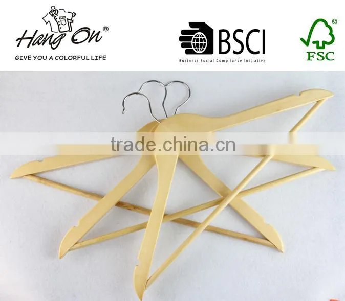 Household clothes Natural Color Wooden Hanger