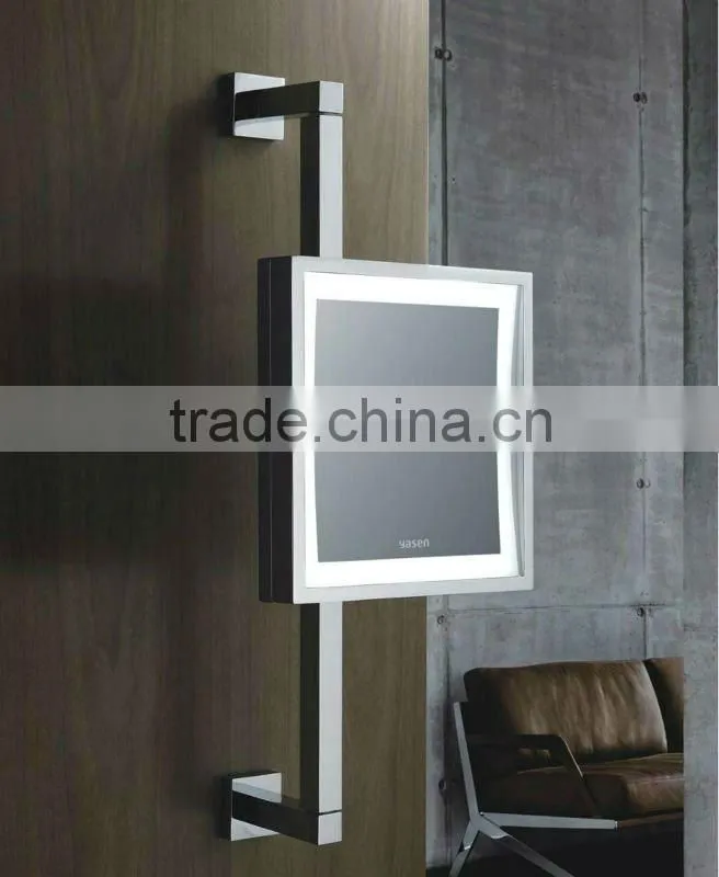 LED Wall Mounted Shaving Cosmetic Mirror,Adjustable Magnifying Mirror