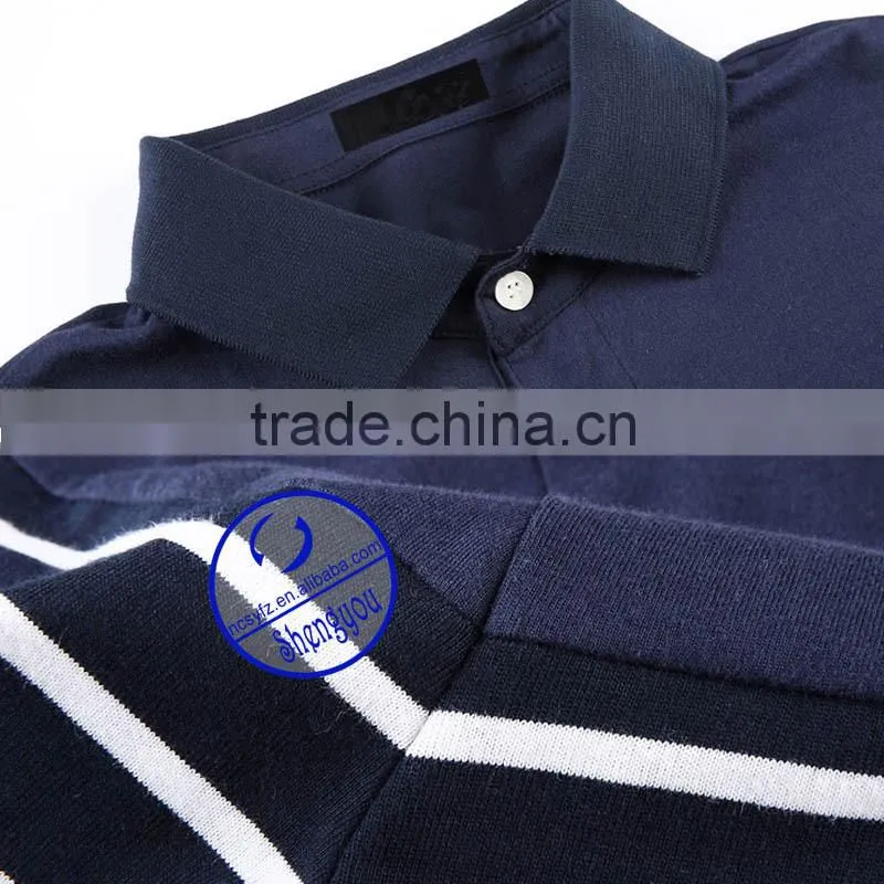 fashion 95 cotton 5 spandex yarn dyed polo t shirt for men