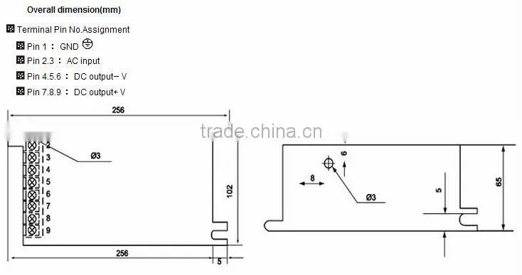 CNGAD 300W 50A 5V Switching Mode Power Supply (power supply,switch power supply)(S-300-5)
