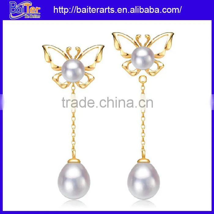 Fashion Women's Blue Stone Hook Crystal Earring Light Blue Crystal Earrings