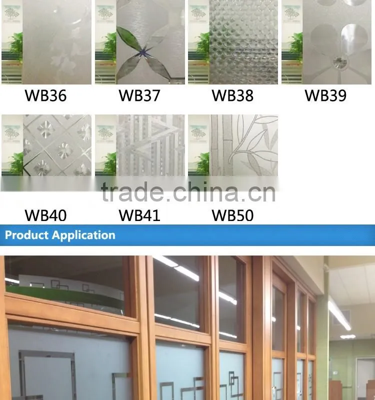 WB32 Smart Window Decoration Manufacturer PVC Static Glass Film