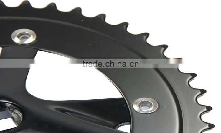 Steel and Alloy 42/52T bicycle chainwheel and cranks