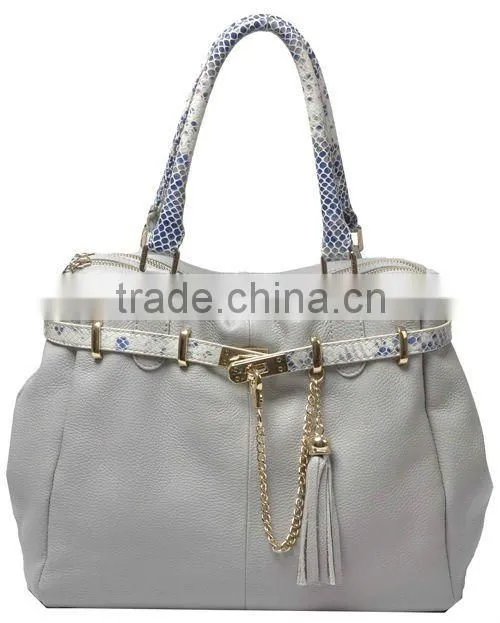 2012 lady snake leather handbags in factory price and name brand
